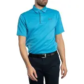 Under Armour Polo de golf Tech pour homme, (453) Ether Blue / Pitch Gray, Petit