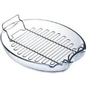 Pyrex Plat à Four Ovale 39 X 27 Cm / 4 L + Grille Inox - Let's Share ! -