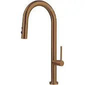 Deante Mitigeur de cuisine OLFATO avec douchette extractible et 2 types de jet – Mitigeur d'évier haute pression bronze brossé