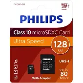 Philips Micro SDXC 128GB 80MB/s + SD Adapter