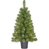 Black Box Trees Norton Arbre de Noël artificiel en pot avec éclairage LED - H90 x Ø50 cm - Vert