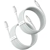 Baseus Kabel Usb-C Do Lightning Simple Wisdom, Pd, 20W, 1.5M (Biały) 2Szt.