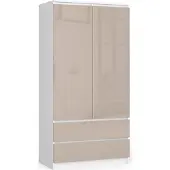 Akord Armoire Blanc/Capuccino Brillant 90X51X180