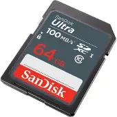 SanDisk Ultra Lite Sdxc 64gb 100mb/s Memory Card Noir