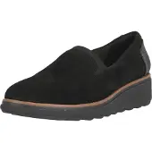 Clarks pour femme. 26155819 Chaussures en cuir Sharon noir (37), 1 à 3 cm, Aucun, Casuel