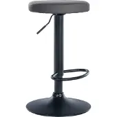 CLP Tabouret de bar Ponte - Similicuir, structure noire - Gris