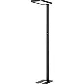 DOTLUX Lampadaire LED Butler, 80 W, 8800 lm, 4000 K, compatible avec les postes de travail informatisés, éclairage direct/indirect, intensité lumineuse variable en continu, détecteur de mouvement, noir