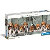 Clementoni Puzzle CLE 1000 Panorama Compact Beagles 39869