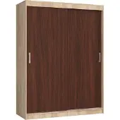 Akord Armoire Coulissante Mono Sonoma/Wengé 150X60X200