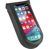 Klickfix Phone Bag Tour S avec adaptateur transparent/noir, avec raccord tournant, noir