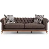 AEA Sofagarnitur Sitzmöbel 2x Sofas 3 Sitzer Couchtisch Wohnzimmer Set 3tlg