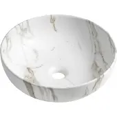 Hak RONDANE lavabo à poser,céramique,41cm, Bianco carrara