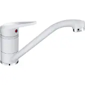 Franke Robinet NOVARA-PLUS en GLACIER avec bec fixe orientable / Mitigeur monocommande