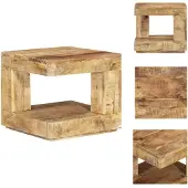 vidaXL Table basse 45x45x40 cm bois massif mangue - Tables basses
