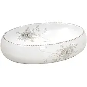 vidaXL Vasque à poser Blanc Ovale 59x40x15 cm Céramique