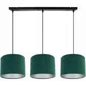 Light11 HOME Suspension, lustre, chrome, abat-jour en velours