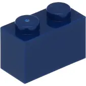 LEGO : 100x Stein 1x2 en 'Dark Blue' (bleu foncé)