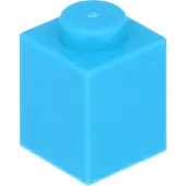 LEGO : 100x Stein 1x1 en hellem Azure