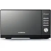 Heinner HMW-MD25DMRBK Micro-ondes 25 L, 800 W, 5 niveaux de puissance, fonction décongélation, minuterie 95 min, plateau tournant 288 mm, noir