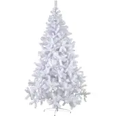 Best Season Sapin de Noël « Québec » avec socle métallique, env. 210 x 130 cm, couleur : blanc, env. 1 054 branches, en rupture de stock, 607-70