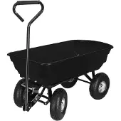 Springos Brouette de jardin - - 75L - 250 kg - 4 roues - Fonction basculante