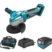 Dedra Ensemble D'outils Sans Fil 18V, Sas+All Ded7011 Meuleuse D'angle 125Mm, Batterie 4.0Ah, Chargeur, Sac 16&Quot ;