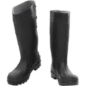 vidaXL Bottes en caoutchouc noir taille 38 PVC