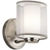 Kichler Applique murale LED Elstead Saldana G9, étain classique
