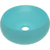 Syfax Lavabo rond de luxe Vert clair mat 40x15 cm Céramique