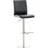 CLP Tabouret de bar Cadiz similicuir acier inoxydable