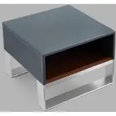 AEA Grande table basse en cuir noir au design moderne
