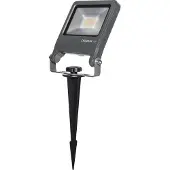 Osram Projecteur extérieur ENDURA Garden, à planter, 20W, 1700 lumens, 3000K (blanc chaud), indice de protection IP65, câble de 2 mètres avec prise, aluminium gris foncé