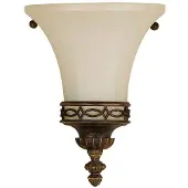 Elstead Lighting Applique murale Elstead Drawing Room, douille E14, finition noyer