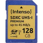 Intenso Premium - Carte mémoire flash - 128 Go - UHS Class 1 / Class10 - SDXC UHS-I