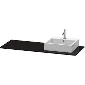 Duravit Console XSquare, 1 découpe à droite, 1400x16x550mm, XS060GR4040