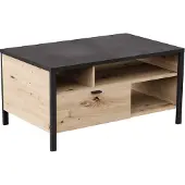 FMD Möbel FMD furniture Table de salon chêne, acier 95 x 48 x 59,5 cm avec tiroir