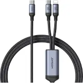 JOYROOM Cable Speedy Series S-A21 2W1 Usb-C - Usb-C / Lightning 100W 1.5M - Czarny
