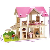 Eichhorn Villa en bois avec meubles et poupées