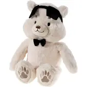 Heunec Agentenbärin Mrs. Even Cooler, Teddybär, Kuscheltier, Plüschtier, Stofftier, 36 cm, 141568 (36 cm)