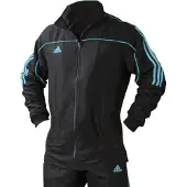 Adidas veste de survêtement Team Track Noir/Bleu 128