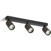 LEDKIA Applique Murale Aluminium Breixo 3 Spots Bronze