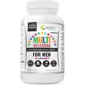 Wish Pharmaceutical Multivitamin for Men + Prebiotic, 120 gélules