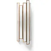 LEDKIA Applique Murale Métal Et Verre Bredos Doré