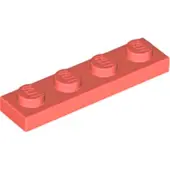 LEGO 1x4 Platte 3710 - 50 Stück Coral