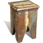 DKD Home Decor Tabouret Vieux bois massif