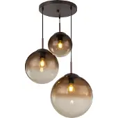 Globo Lampe à suspendre métal brun, 3x E27