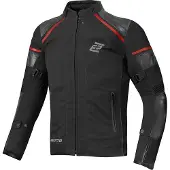 Bogotto Blizzard-X blouson textile imperméable pour moto, noir/rouge, XS