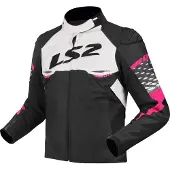Ls2 Textil Veste LS2 "Apex" pour femmes, Matière : 600D Po Taille S, noir / blanc