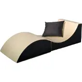 Velinda Chaise Longue 3 En 1 Multi-Usage Beige-Gris