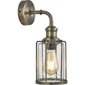 Searchlight Pipes Applique à 1 flamme, Laiton antique Avec Design Bulles de verre